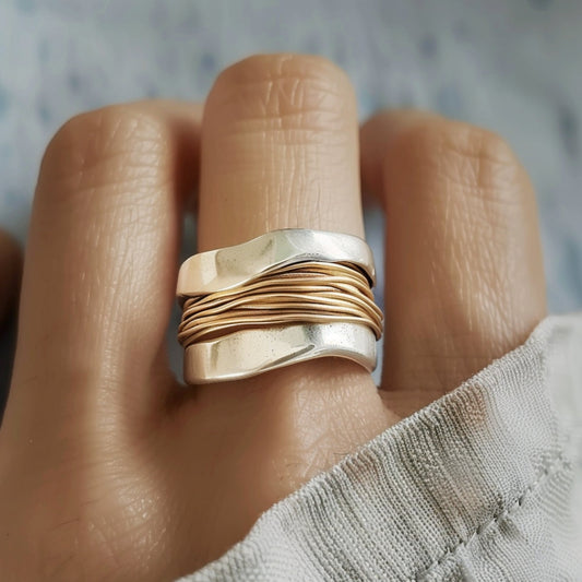 Silver Threads Ring