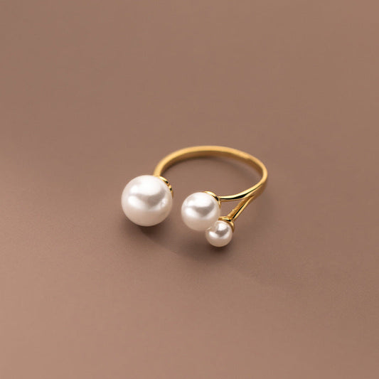 Triple Pearl Ring