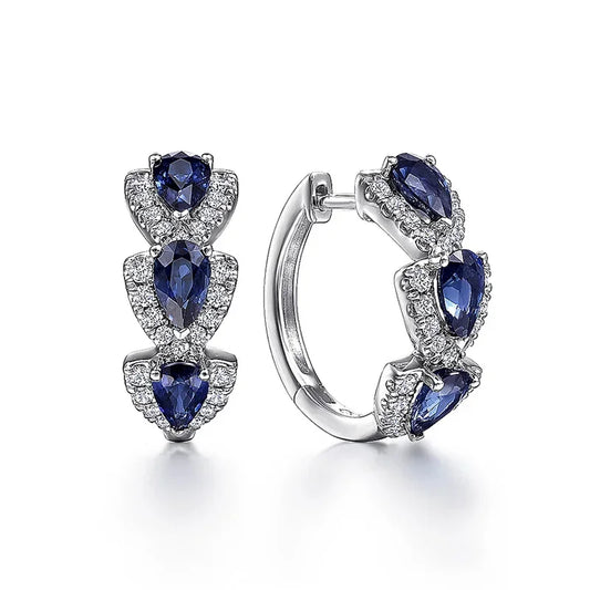 Sapphire Crest Earrings