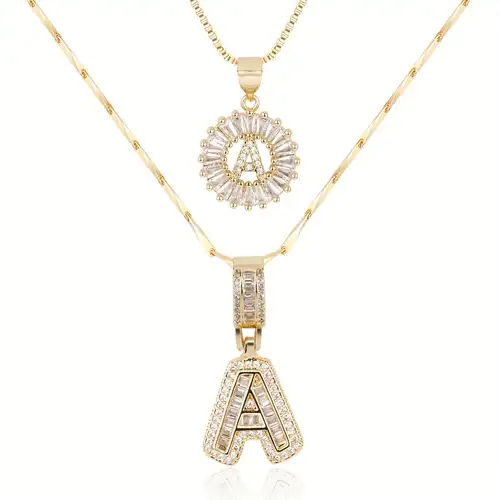 Moissanite Initial Necklace