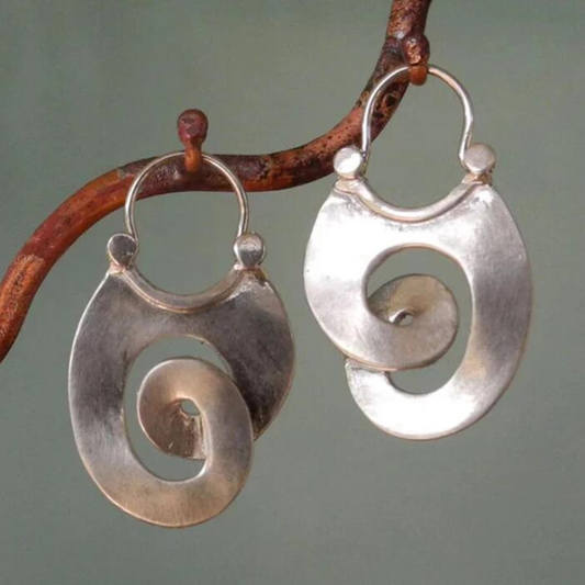 Spiral Silver Earrings