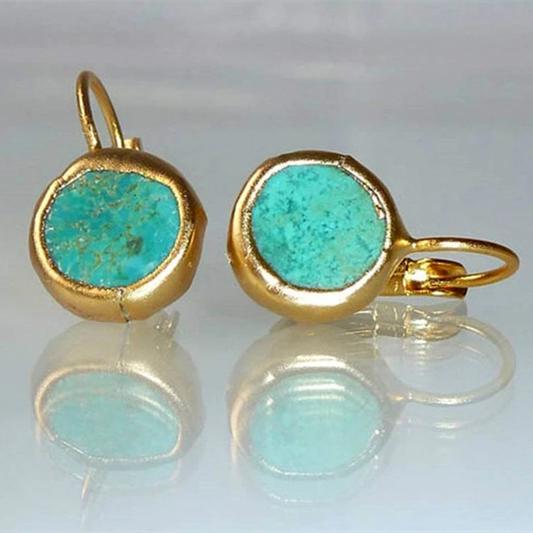 Turquoise Gold Earrings