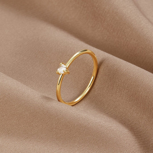 Crystal Heart Ring