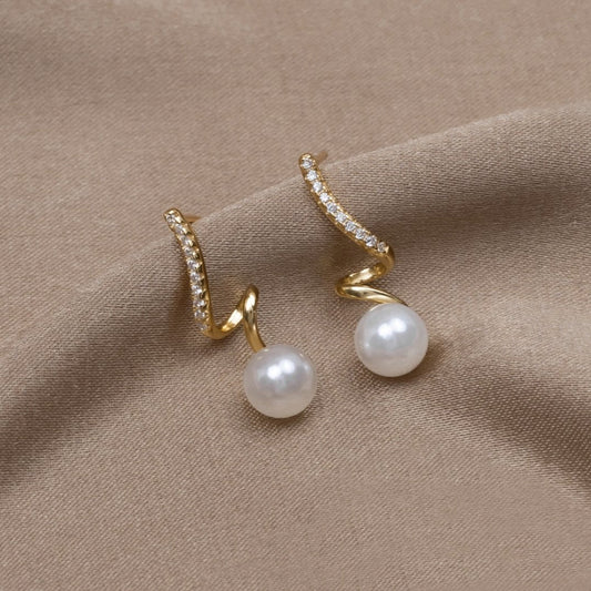 Pearl Wave Earrings